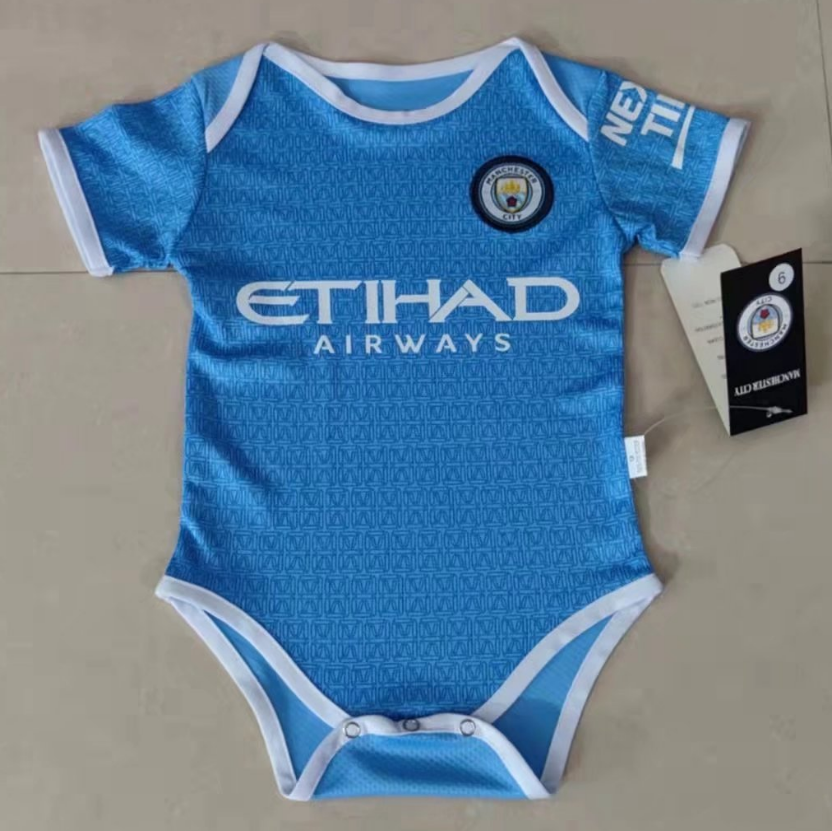 2021/22 Manchester City Home Infant Soccer Jersey Little Baby Kit